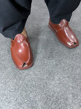 Rust Maroon Peshawari Chappal